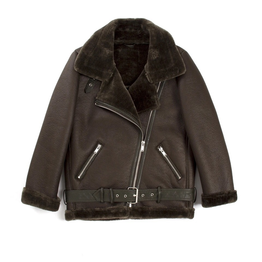 WOMENS AVIATOR FUR JACKET
